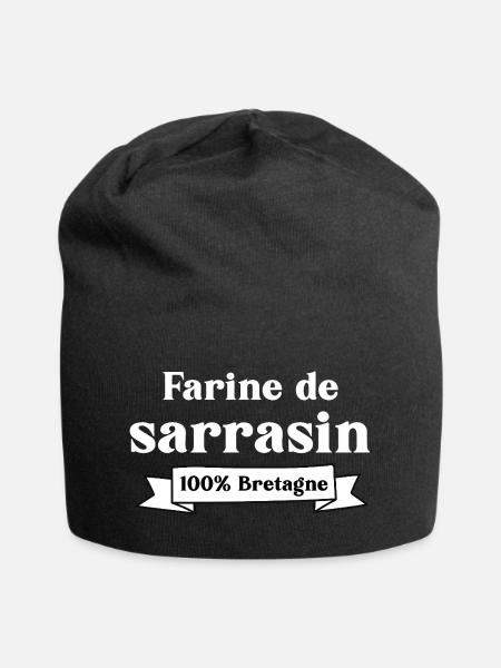 Farine de Sarasin 100% Bretagne - Bonnet en jersey - noir
