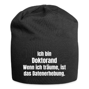 Doktorand Traumdaten Kollektion - Jersey-Beanie - Schwarz - Vorne