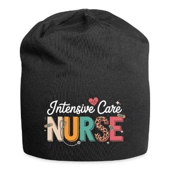 Infirmière en soins intensifs colorée - Bonnet en jersey - noir - Devant