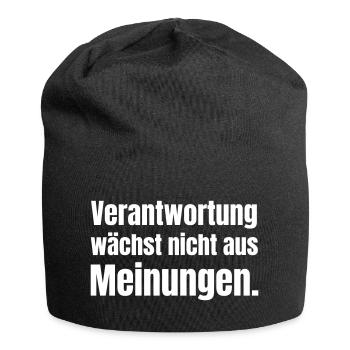 Responsibility does not grow with opinions - Jersey Beanie - black - Front