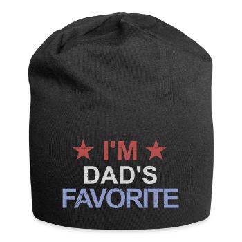 Favorite child I'm dad's favorite dad's darling dad's darling - Jersey Beanie - black - Front