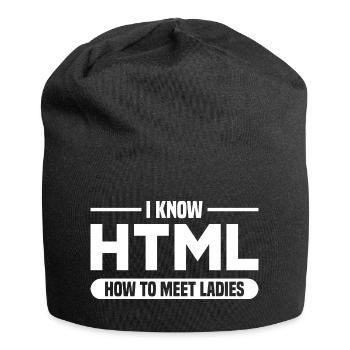Programmation HTML d’humour disant - Bonnet en jersey - noir - Devant