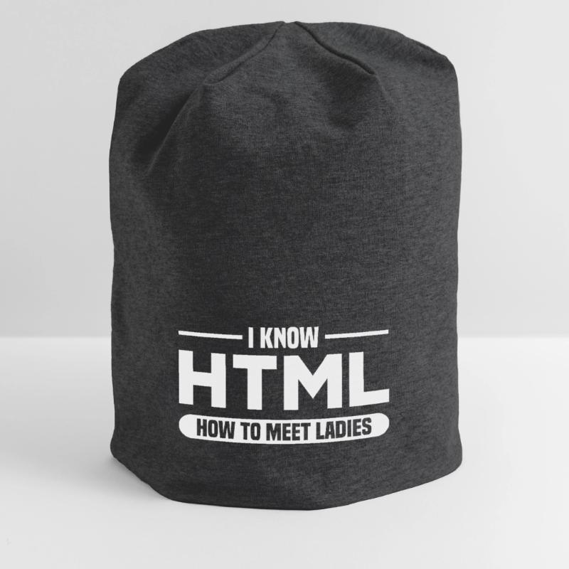 HTML Humor Code Programmer Saying Jersey Beanie