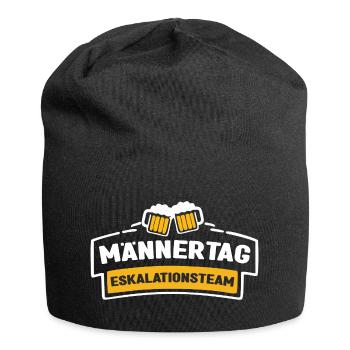Männertag Eskalationsteam - Jersey-Beanie - Schwarz - Vorne