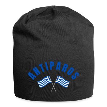 Antiparos Greek Flags - Jersey Beanie - black - Front