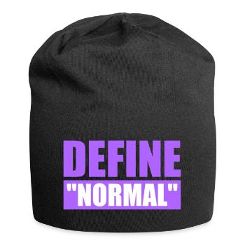 Define Normal Lustig Sarkastisch Definition Grafik - Jersey-Beanie - Schwarz - Vorne