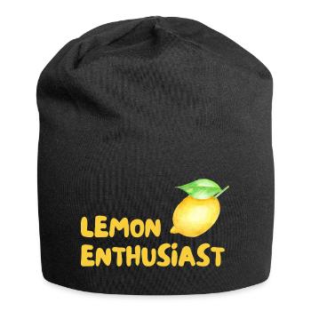 Zitrusliebhaber Lemon Enthusiast - Jersey-Beanie - Schwarz - Vorne
