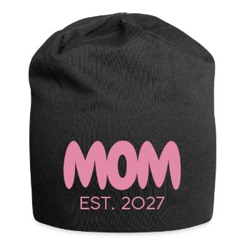 Mom EST. 2027  - Jersey-Beanie - Schwarz - Vorne