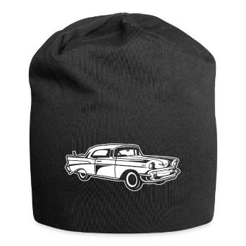Chevy Bel Air / Oldtimer 01_weiß - Jersey-Beanie - Schwarz - Vorne