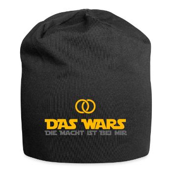 DAS WARS - Hochzeitsfeier Heiraten JGA Geschenk - Jersey-Beanie - Schwarz - Vorne