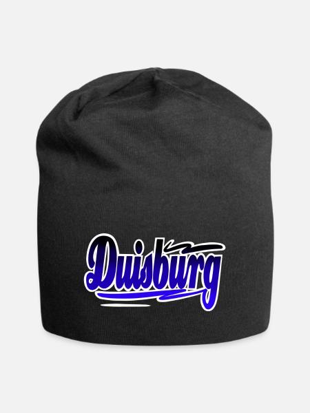 Duisburg - Jersey-Beanie - Schwarz