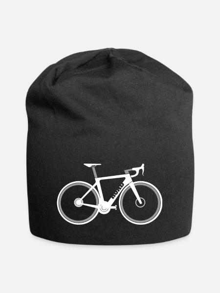 bike biker road rad rennrad fahren bicycle road - Jersey-Beanie - Schwarz