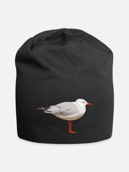 Möwe - Jersey-Beanie - Schwarz