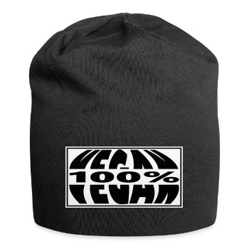 Vegan Veganer Veganerin Küche Kochen Gesund - Jersey-Beanie - Schwarz - Vorne