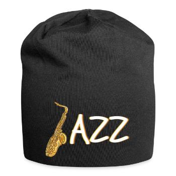 JAZZ Saxophone Saxophonist Shirt Gift - Jersey Beanie - black - Front