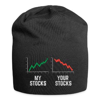 Aktien Trading - My Stocks Your Stocks - Jersey-Beanie - Schwarz - Vorne