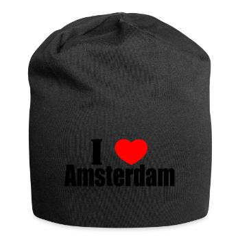 J'adore Amsterdam - Bonnet en jersey - noir - Devant
