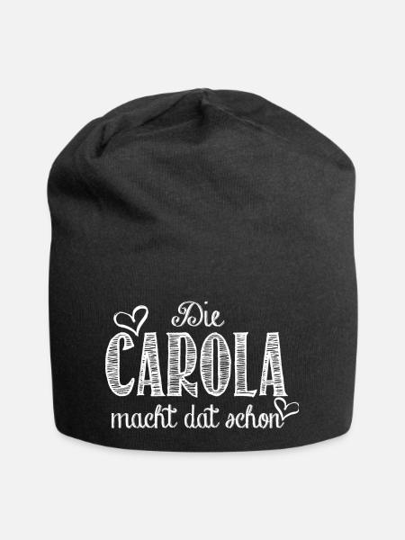 Carola - Jersey-Beanie - Schwarz