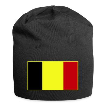 Anpassbare dreifarbige Flagge - Jersey-Beanie - Schwarz - Vorne