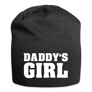 DADDYS GIRL | Geschenk für Vater, Papa, Tochter - Jersey-Beanie - Schwarz - Vorne