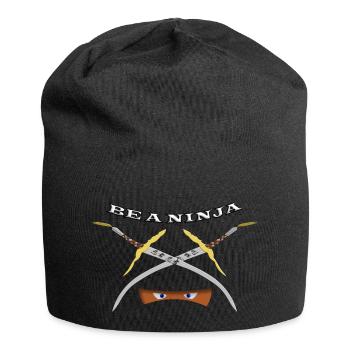 Ninja - Jersey-Beanie - Schwarz - Vorne