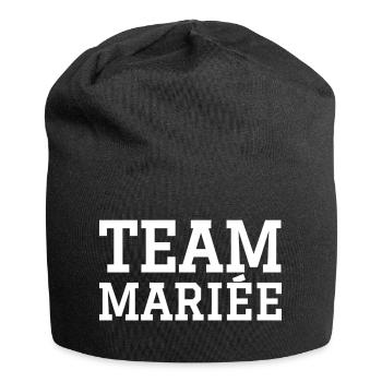 TEAM Mariée - Bonnet en jersey - noir - Devant