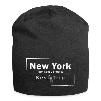 New York - Meilleur voyage - Bonnet en jersey - charbon - Devant