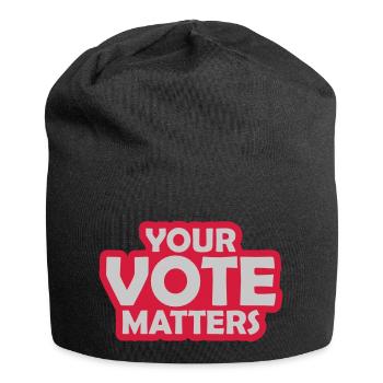 your vote matters Zitat - Jersey-Beanie - Schwarz - Vorne