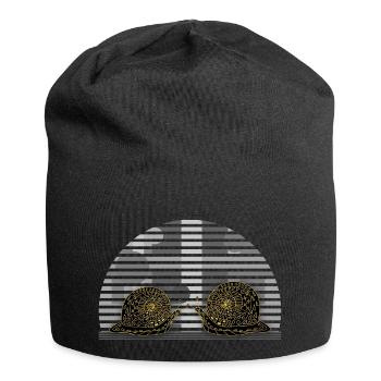 Schnecken - Jersey-Beanie - Schwarz - Vorne