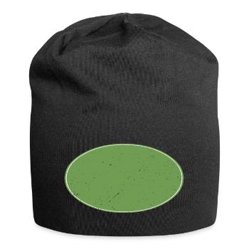 Oval background dirty green - Jersey Beanie - black - Front