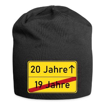 20. Geburtstag Ortsschild - Jersey-Beanie - Schwarz - Vorne
