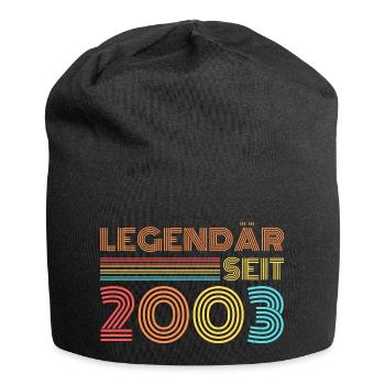 LEGENDÄR seit 2003 Geburtstag - Jersey-Beanie - Schwarz - Vorne
