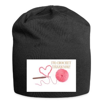 Crochet Thankyou - Jersey Beanie - black - Front