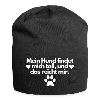 Beau chien disant chien amour chien personne - Bonnet en jersey - noir - Devant