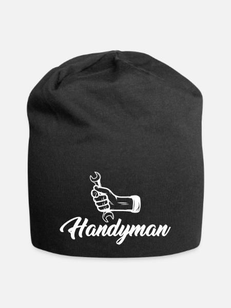 Handwerker Handyman Handwerk Werkzeug Baustelle - Jersey-Beanie - Schwarz