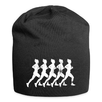 Running Girls - Jersey Beanie - black - Front