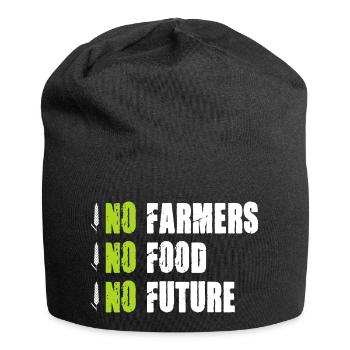 Pas d’agriculteurs, pas de nourriture, pas d’avenir Tracteur Demo Farmer - Bonnet en jersey - noir - Devant