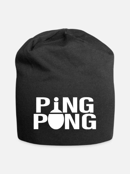 Ping Pong - Jersey-Beanie - Schwarz