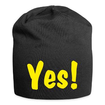 Yes! - Jersey-Beanie - Schwarz - Vorne