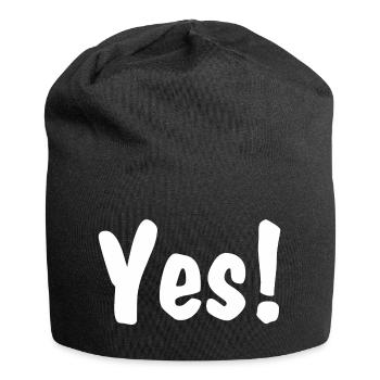 Yes! - Jersey-Beanie - Schwarz - Vorne