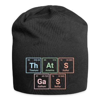 That's gas - Geek Chic Periodic Table Shirt Design - Jersey Beanie - black - Front