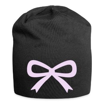Noeud lilas - Bonnet en jersey - noir - Devant