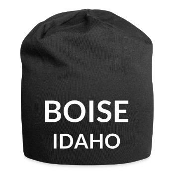 Boise, Idaho, États-Unis - Bonnet en jersey - noir - Devant