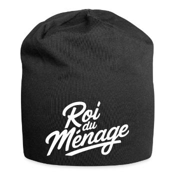 Roi du ménage - Bonnet en jersey - noir - Devant