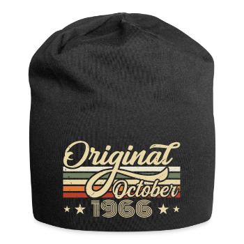 October 1966 Birthday in October - October 1966 - Jersey Beanie - black - Front