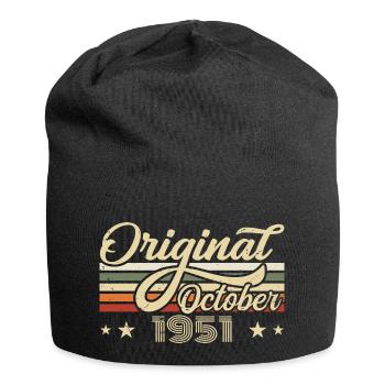 October 1951 Birthday in October - October 1951 - Jersey Beanie - black - Front