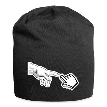 Pixelzeiger Handkunst - Jersey-Beanie - Schwarz - Vorne