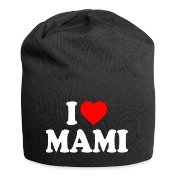 I love mami - Jersey Beanie - black - Front