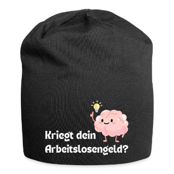 Unemployment benefit recipient brain - Jersey Beanie - black - Front