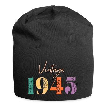 Vintage 1945 Floral - Jersey Beanie - black - Front
